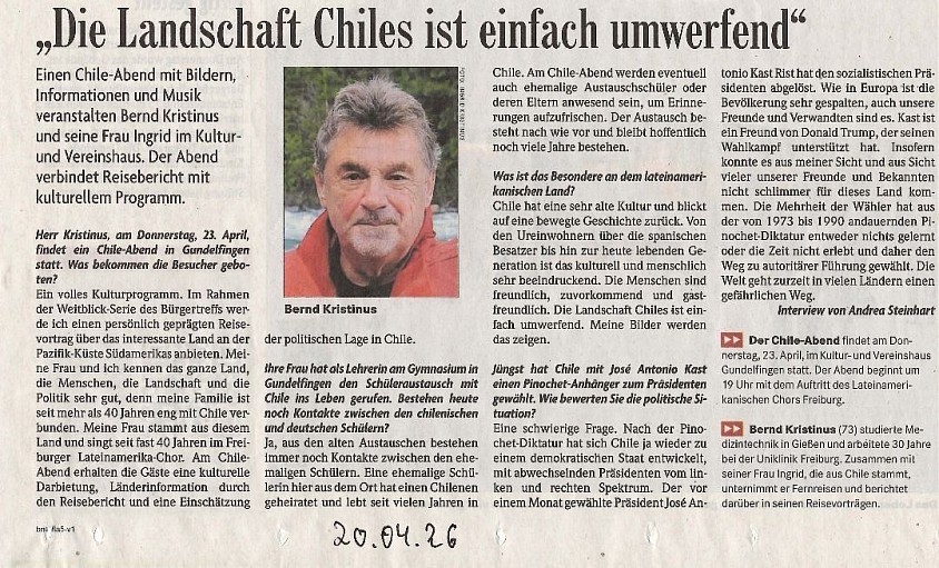 Badische Zeitung vom 20.05.26