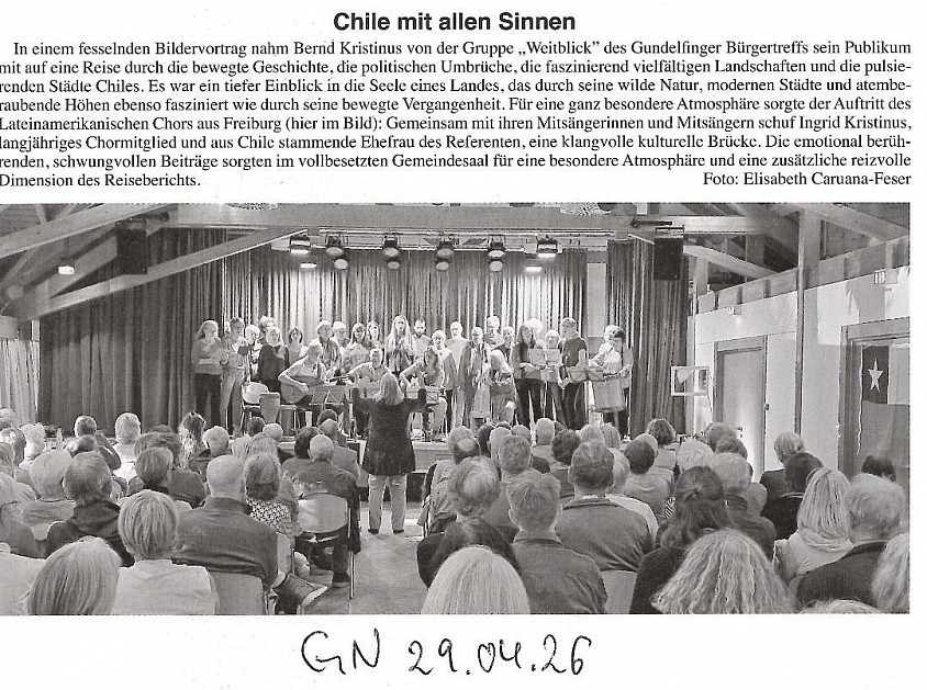 Bericht vom großen CHILE-Abend in Gundelfingen - Gundelfinger Nachrichten